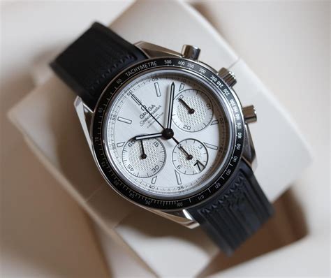 omega speedmaster racing white|omega speedmaster white dial review.